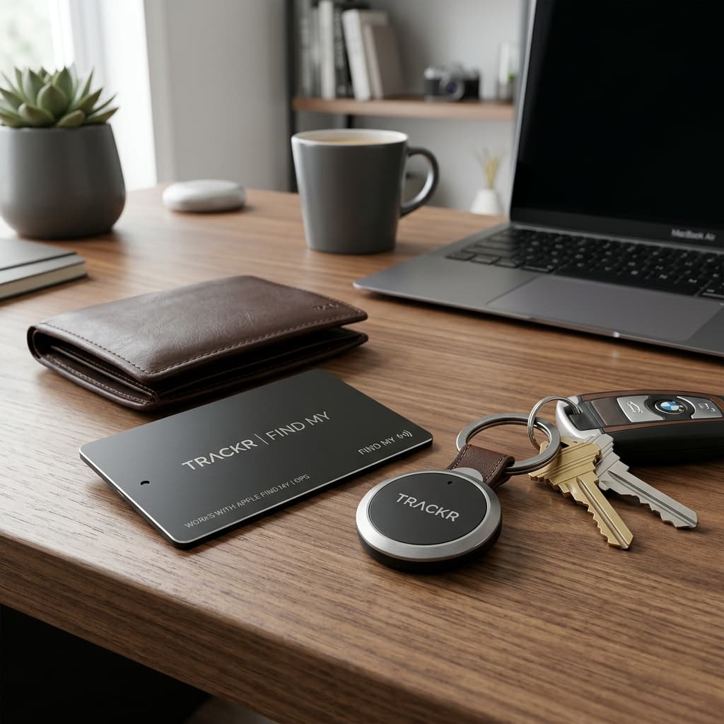 Trackr Smart Finder Card & Keychain Bundle (Find My & GPS)