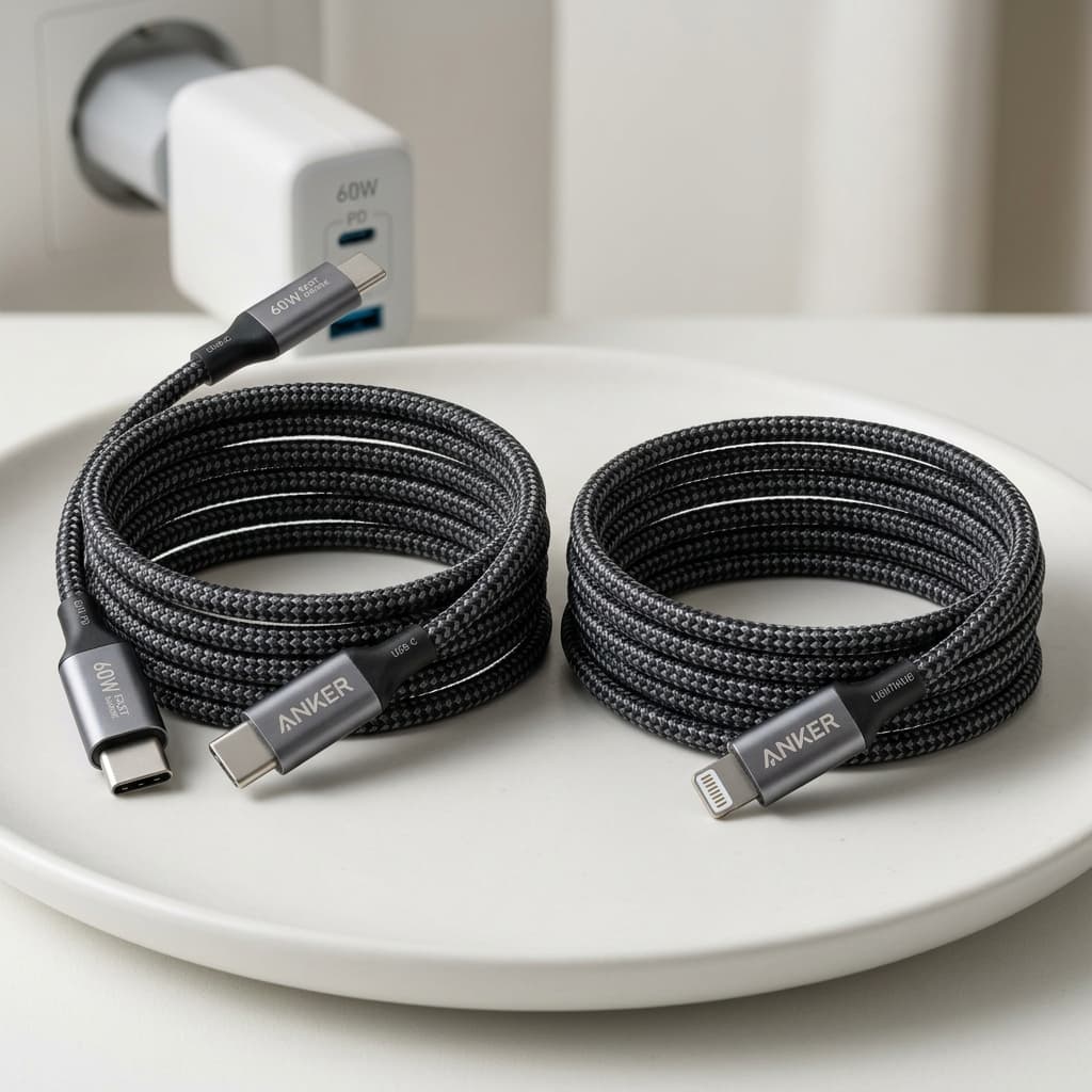 Anker Heavy-Duty Braided 60W Fast Charging Cables (2-Pack)
