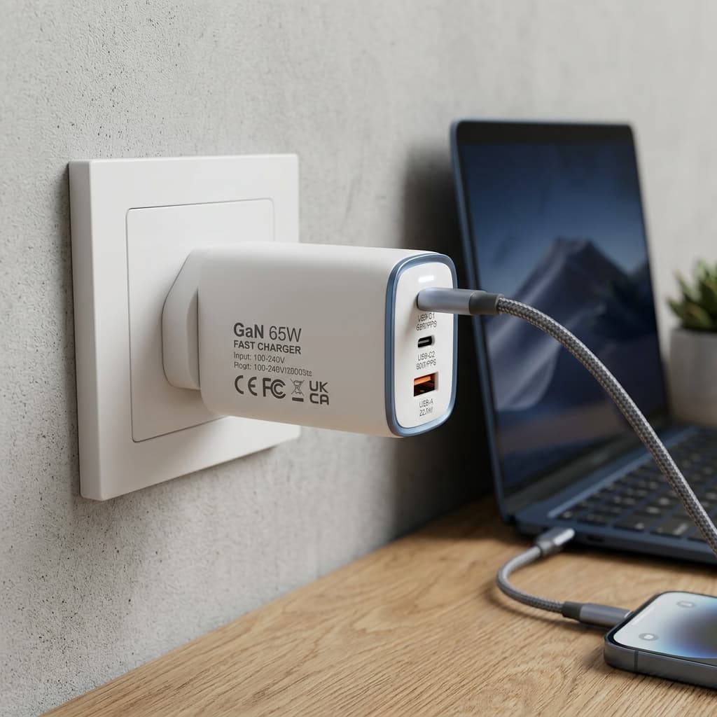 GaN 65W Multi-Port Ultra-Fast Wall Charger