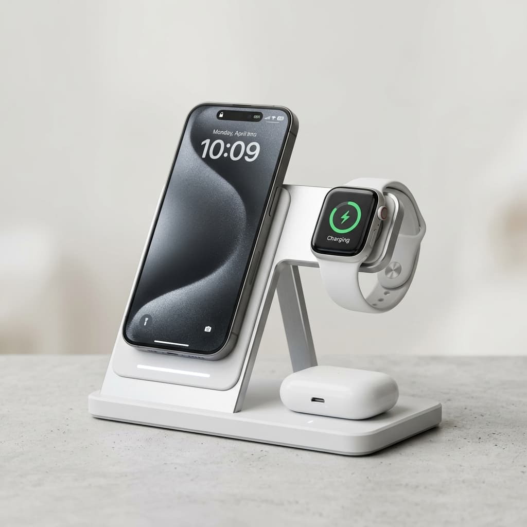 3-in-1 Rotating MagSafe Wireless Fast Charging Dock
